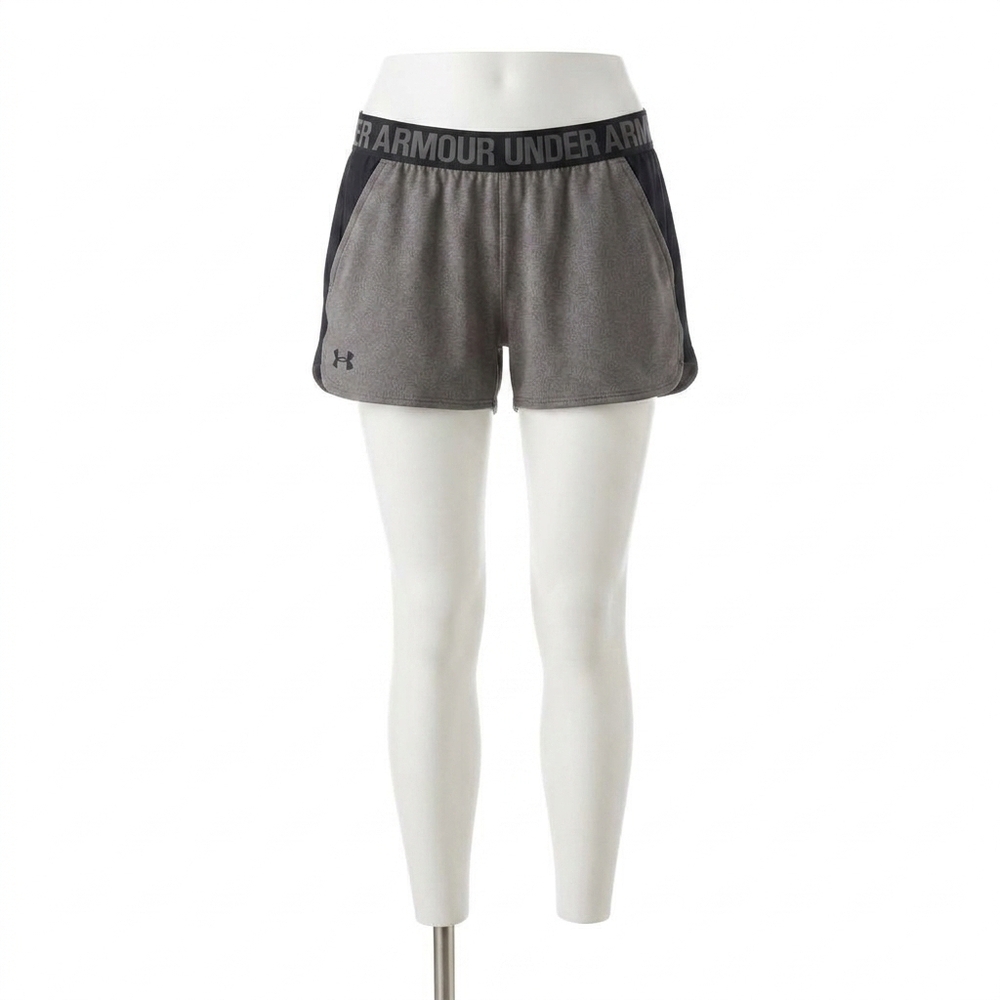 NEW UNDER ARMOUR women's play up 2.0 shorts in carbon heather